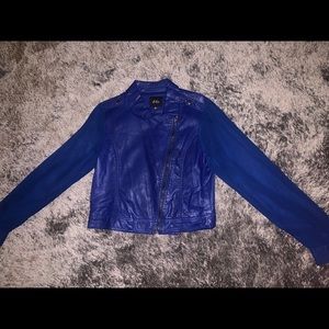 Blue Leather Jacket